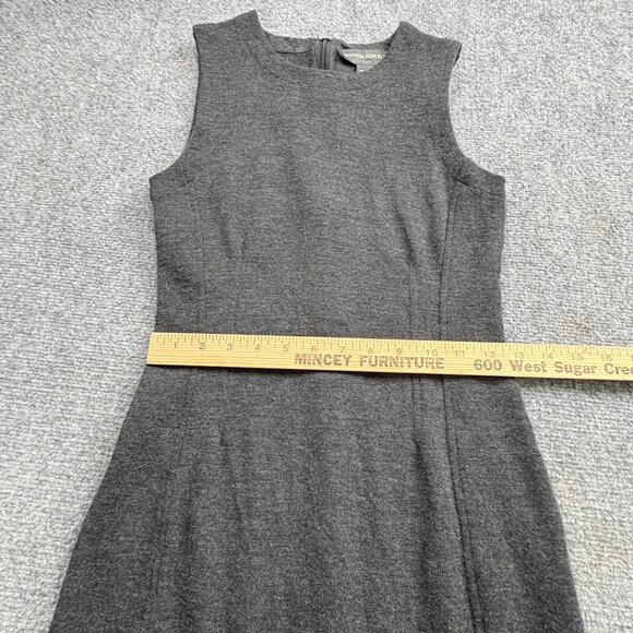 Banana Republic Dress Womens 6 Gray Wool Blend Sleeveless Sheath Neutral Career - Picture 7 of 12